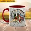 Joycorners Holstein Personalized Name Christmas Farmyard Mug