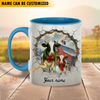 Joycorners Holstein Personalized Name Christmas Farmyard Mug