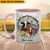 Joycorners Holstein Personalized Name Christmas Farmyard Mug
