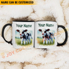 Joycorners Holstein Personalized Name Two Tone Mug