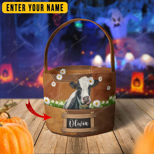 Joycorners Holstein Cattle Fabric Basket