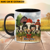 Joycorners Personalized Christmas Farmhouse Holiday Gift Cow Mug