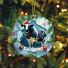 Joycorners Personalized Farmhouse Cow Acrylic Ornament (14 Breed Options)