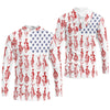 Joycorners American Flag Fish Shirt, Fishing SPF Shirt, Mens Fishing Shirts Long Sleeve, Gift For Fisherman
