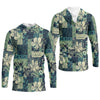 Joycorners Tribal Aztec Pattern Fishing UPF Shirts, Tropical Floral Men Fishing Shirt, Gift For Fisherman