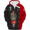 CHEF - Personalized Name 3D Black & Red All Over Printed Shirt