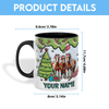 Joycorners Horse Christmas Personalized Name Two Tone Mug