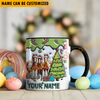 Joycorners Horse Christmas Personalized Name Two Tone Mug