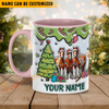Joycorners Horse Christmas Personalized Name Two Tone Mug