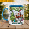 Joycorners Horse Christmas Personalized Name Two Tone Mug