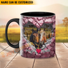 Joycorners Horse Couple Personalized Name Two Tone Mug