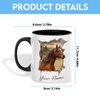 Joycorners Horse Funny Personalized Name Two Tone Mug