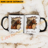 Joycorners Horse Funny Personalized Name Two Tone Mug