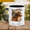 Joycorners Horse Funny Personalized Name Two Tone Mug
