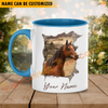 Joycorners Horse Funny Personalized Name Two Tone Mug