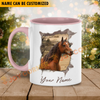 Joycorners Horse Funny Personalized Name Two Tone Mug