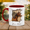 Joycorners Horse Funny Personalized Name Two Tone Mug