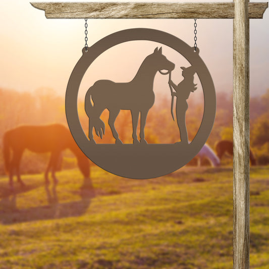 Joycorners Horse Gift Metal Sign, Horse Girl, Horse Decor, Horse Theme Decor, Horse Bedroom Theme, Horse Lover Gift, Horse Gift LM0110