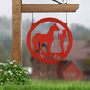 Joycorners Personalized Horse and Owner Metal Sign-Horse Girl Metal Sign-Horse Themed Decor-Horse Lover LM0110