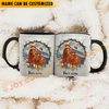 Joycorners Horse Personalized Name Christmas Farmyard Mug