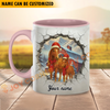 Joycorners Horse Personalized Name Christmas Farmyard Mug