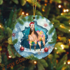 Joycorners Personalized Farmhouse Cow Acrylic Ornament (14 Breed Options)