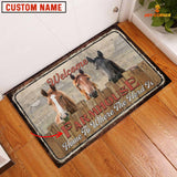 Joycorners Horse Welcome Custom Name Doormat