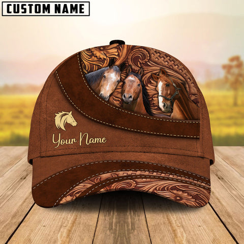 Joy Corners Horse Farm Life Beauty Leather Pattern Customized 3D Cap