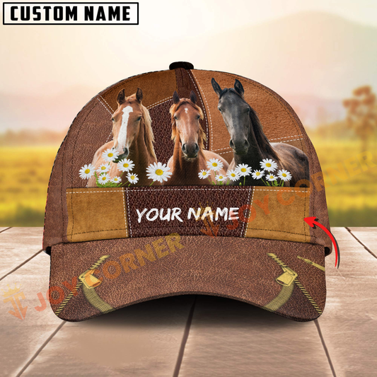 Joycorners Horse Farm Customized Name 3D Cap