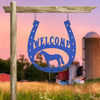 Joycorners Horse Shoe Welcome Sign, Horse Shoe Art-Horse Barn Wall Decor, Horse Gift LM0110