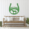 Joycorners Horse Shoe Welcome Sign, Horse Shoe Art-Horse Barn Wall Decor, Horse Gift LM0110