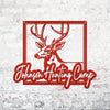 Joycorners Personalized Deer Hunting Camp Metal Sign - Custom Deer Hunting Cabin-Club-Organization LM0110