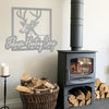 Joycorners Personalized Deer Hunting Camp Metal Sign - Custom Deer Hunting Cabin-Club-Organization LM0110