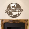 Joycorners Custom Hunting Scene Sign-Personalized Hunting Sign for Cabin-Club-Organization-Garage-Shop-Gift for Father's Day LM0110