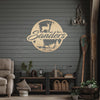 Joycorners Custom Hunting Scene Sign-Personalized Hunting Sign for Cabin-Club-Organization-Garage-Shop-Gift for Father's Day LM0110
