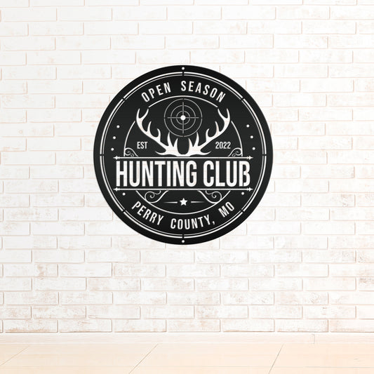 Joycorners Custom Hunting Metal Sign - Your Own Wording-Fathers Day-Gift for Dad-Grandpa-Son-Custom Hunting Cabin Sign LM0110