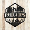 Joycorners Custom Family Hunting Sign, Fathers Day Gift, Sign for the Cabin, Cabin Decor, Gift for Hunter, Hunter Gift LM0110