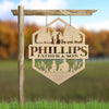 Joycorners Custom Family Hunting Sign, Fathers Day Gift, Sign for the Cabin, Cabin Decor, Gift for Hunter, Hunter Gift LM0110