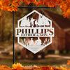 Joycorners Custom Family Hunting Sign, Fathers Day Gift, Sign for the Cabin, Cabin Decor, Gift for Hunter, Hunter Gift LM0110
