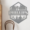 Joycorners Custom Family Hunting Sign, Fathers Day Gift, Sign for the Cabin, Cabin Decor, Gift for Hunter, Hunter Gift LM0110