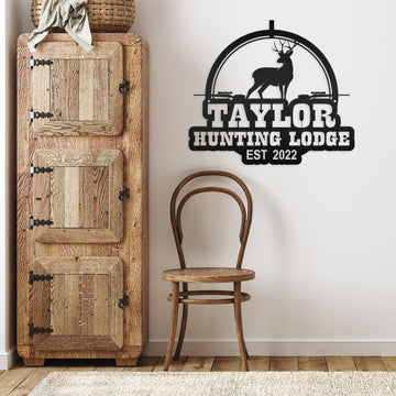Joycorners Custom Deer Hunting Metal Sign , Fathers Day Gift, Birthday Gift, Gift for Hunter, Hunting Wall Decor & Wall Art, Decor for the Hunting Cabin LM0110