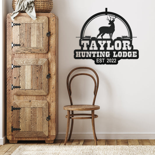 Joycorners Custom Deer Hunting Metal Sign , Fathers Day Gift, Birthday Gift, Gift for Hunter, Hunting Wall Decor & Wall Art, Decor for the Hunting Cabin LM0110