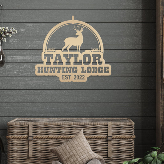 Joycorners Custom Deer Hunting Metal Sign , Fathers Day Gift, Birthday Gift, Gift for Hunter, Hunting Wall Decor & Wall Art, Decor for the Hunting Cabin LM0110