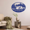 Joycorners Personalized Turkey and Deer Hunting Scene Sign-Custom Turkey Hunting Sign-Turkey Hunting Themed Decor LM0110