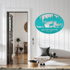 Joycorners Personalized Turkey and Deer Hunting Scene Sign-Custom Turkey Hunting Sign-Turkey Hunting Themed Decor LM0110
