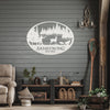 Joycorners Personalized Turkey and Deer Hunting Scene Sign-Custom Turkey Hunting Sign-Turkey Hunting Themed Decor LM0110