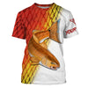 Joycorners Redfish Pyppy Drum Fishing Customize Name 3D Shirts