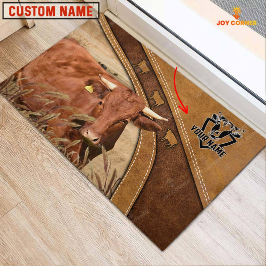 Joycorners Irish Dexter Personalized - Welcome Brown Doormat