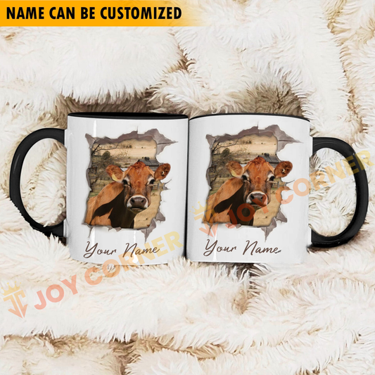 Joycorners Jersey Funny Personalized Name Two Tone Mug
