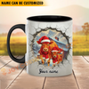 Joycorners Jersey Personalized Name Christmas Farmyard Mug